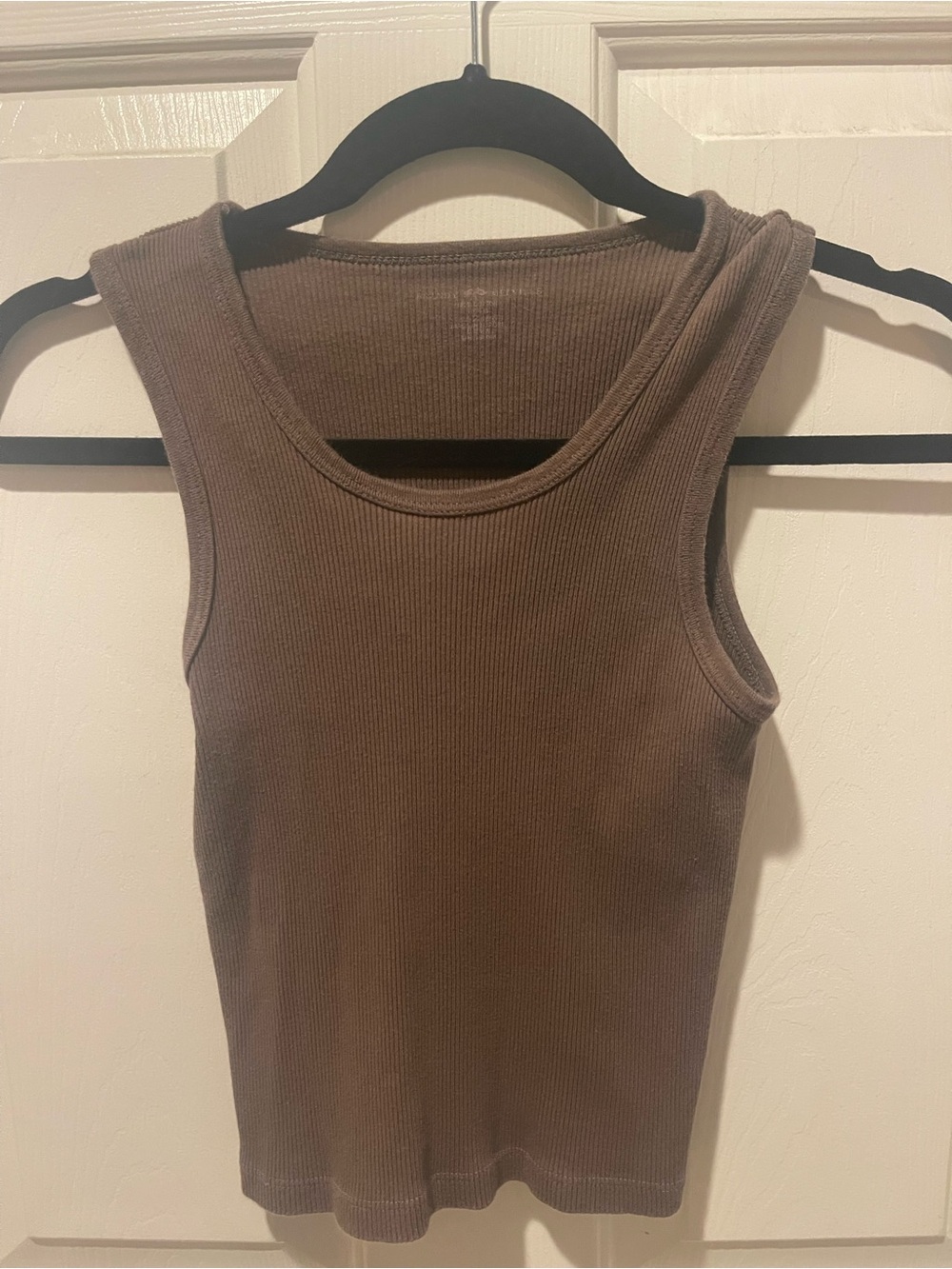 Brandy Melville Brown Ribbed Tank Top